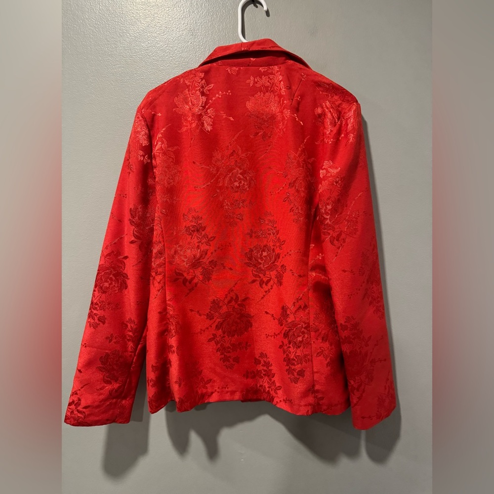 Women Of The Wild West Vintage Rare One Of A Kind Red Blazer Jacket Size Medium - Picture 3 of 4
